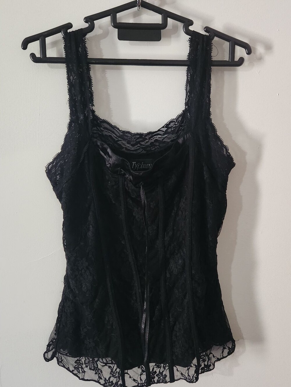 Black Lace Camisole Tank Top -